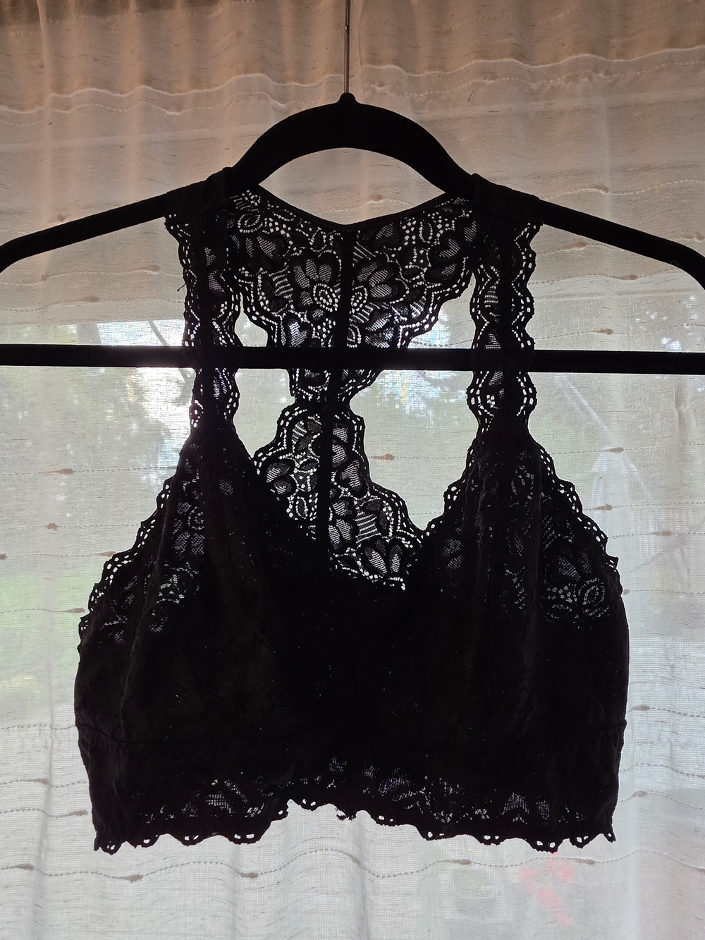 Felina Black Lace Racerback Bralette